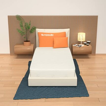 Mattress 80 x 180 cm height 14 cm, 80 x 190 cm, single in WaterFoam, AloeVera fabric, non-deformable, hypoallergenic and anti-dust mite, medium r