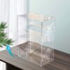 ACRLIE 2 Tier Acrylic Display Case Collectibles Display Boxes for Pastry Cabinet Cars Collectibles Dustproof Protection (30x17.5x40.5cm / 11.8x6.