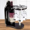 NEOCHY European Style Imitation Solid Wine Rack, Wine Glass Rack Upside Down Wine Bottle Rack Creative Decorations