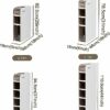 Bathroom Floor Cabinet Storage, 4-Tier Slim Toilet Paper Storage Cabinet with Clear Drawers and Casters, Large Capacity Narrow Vertical Dresser T