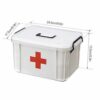 BSTCAR Medicine Storage Box, Plastic Portable Lockable Medicine Box Medicine Container Box Multi-layer First-aid Box White