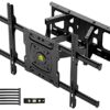 Full Motion TV Wall Mount for Most 32-75 inch Flat Screen/LED/4K TV, 15.2" Heavy Duty Dual Swivel Articulating Tilt 6 Arms, Max VESA 600x400mm, H