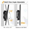 Perlegear TV Wall Bracket, Sturdy Tilt TV Wall Mount for 13-42 inch TVs Max Weight 45kg, Max VESA 300X300mm, Spirit Level Included – PGST1-U