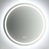 Bathroom mirror LED Round Frameless Wall-Mounted Smart Mirror Simple Vanity Mirror White Light High-Definition Explosion-Proof Silver Mirror with