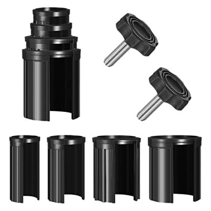 BBTO 4 Pcs Patio Umbrella Parasol Base Stand Hole Ring Plug Cover Replacement Part Parts with 2 Hand Knob Suit for Diameter 1, 1.3, 1.5 and 1.9 I