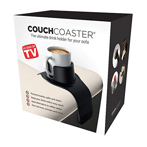 CouchCoaster - The ultimate drink holder for your sofa, Jet Black