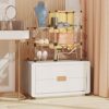 SOGOBOX Shoe Box with Mirror Back,Stackable Clear Shoe Box,As Shoe Box Storage Containers and Shoe Display Case,with Magnetic Side Opening Door,