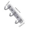Coat Hook Wall Mounted Coat Hooks Rack with 3 Round Hooks Heavy Duty Clothes Hat Holder for Wall