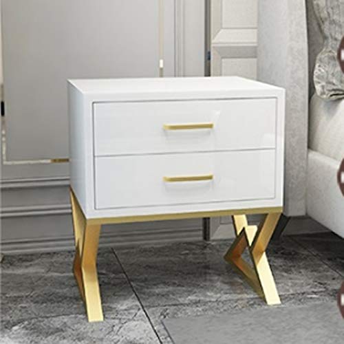 JYDQM Iron Casting Golden Nightstand Coffee End Bedside Table Home Furniture Nightstand Cabinet Cupboard Bed Room