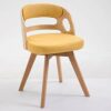 DINGZZ Dining Chairs Living Room Chair Mid Century Accent Chairs Leather Solid Wood Legs Leisure Chairs for Kitchen Home Furniture (Color : D)