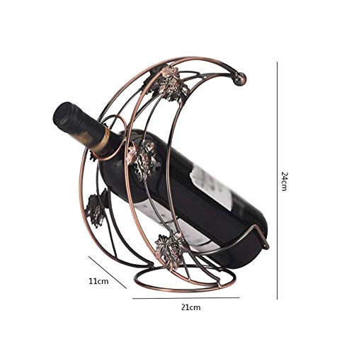 NEOCHY Household Wine Cup Rack Creative Wine Rack Decorative High-Legged Wine Decoration Upside-Down Wine Bottle Rack European Wine Rack, Crescen
