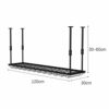 EYLINK Wall Mounted Iron Wine Rack, Adjustable Height, Ceiling Mounted Hanging Wine Bottle Holder, Champagne Glass Rack, Bar Home Decor, Black Ho