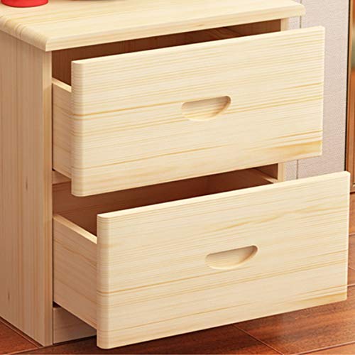 LUKEO Simple Bedside Table All Solid Wood Simple Bedroom Storage Cabinet, Bedside Storage Bedside Table
