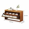 DINGZZ Multi-Functional Shoe Storage Bench Shoes Cabinet with Flip-Drawer and Seat Cushion Space Saving Storage Organizer Ideal for Bathroom,Hall