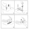4 Pcs Toilet Seat Fittings and Fixtures, Toilet Lid Top Fixing Hinges Screws Expanding Nylon Nuts WC Hinge Blind Hole Fittings, White