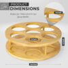 Jibb Rotating Coffee Syrup Rack - 7 Bottle Capacity - Lazy Susan Tray - Spinning Organizer - Tabletop Freestanding - Bamboo Construction - Anti-S