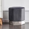 Life Interiors Amore Lux Velvet Pouffe, Pink