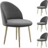 dining chair Kitchen Dining Room Furniture Chairs Velvet Dining Chair Set Of 4 Kitchen Chair Metal Legs Makeup Chairs Upholstered Accent Bedroom
