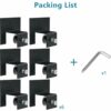 VACONICO 6 PCS Bed Frame Non Slip Mattress Gaskets, Adjustable Metal Mattress Holder, Easy to Installation Anti-Slip Baffle Fit for Most Metal Be
