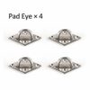 Sun Shade Sail Hardware Kit, Tiberham Heavy Duty Anti-Rust Rectangle/Square Shade Sail Installation for Patio Lawn and Garden (44 Pcs)