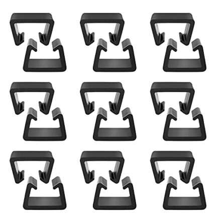 Dadabig 12 PCS Outdoor Patio Wicker, Furniture Alignment Clips Patio Rattan Furniture Clips Plastic Sofa Fasteners Clip Sectional Connector for R