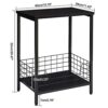 YMYNY Side Table, End Table with Storage Rack, Small Nightstand, Coffee Table, Industrial Style, Small Table in Living Room and Bedroom, 40 x 29