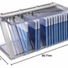 Hama Nexus CD Rack for 20 CDs (CD storage for hanging or standing, space-saving, small CD stand, for the office or any room), Silver