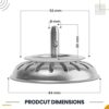 ARCOOZE Kitchen Sink Plug and Strainer- Stainless Steel 304 Kitchen Sink Plug Replacement with 3 Additional Silicon Seals, Sink Drainer Plug Diam