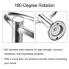 uxcell Stainless Steel Towel Ring, 2Pcs Wall Mounted Round Hanging Holder with Screws for Bathroom Kitchen Accessories, 6.5 x 1.96 x 3.34 Inch, S