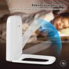 Kinsinder Square Shape White Toilet Seat, Soft Close Toilet Seat with Quick Release for Easy Clean, Simple Top Fixing, Standard Toilet Seats Whit