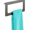 WENKO Uno Montella Hand Towel Rail for Screwing in Rustproof Aluminium 27 x 16 x 8 cm Anthracite