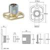 Bar Valve Fixing Kit, 1 Pair Chrome BSP Wall Mounting Bar Valve Fixing Brackets for Bar Shower, Bath Mixer Tap