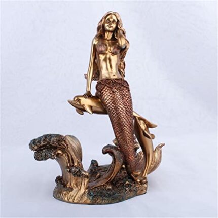 TFIIEXFL Tabletop wine rack wine bottle rack for countertop, elegant mermaid figurine kitchen decoration wine rack