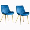 dining chair Kitchen Dining Room Furniture Chairs Dining Chairs Set Of 2 PU Leather Seat With Metal Legs And Backrest Living Room Reception Chair