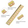 CHALA 3pcs DIN Mounting Rail,35mm Width 200mm Long Slotted Steel Rail Screws for DIN Rail Terminal Series and Contactor