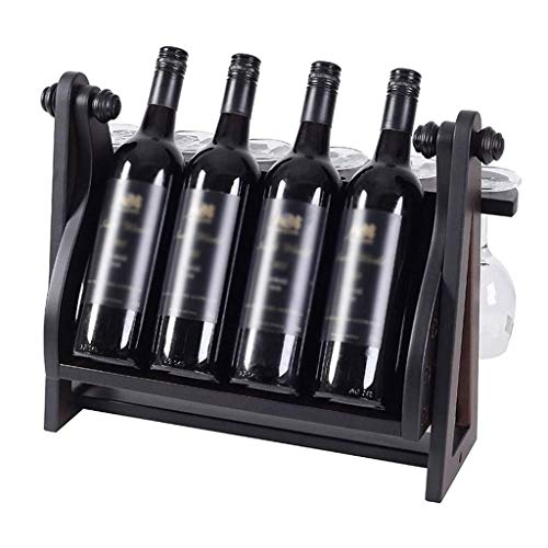 SCKTFS Solid Wood Wine Rack, Creative European Style Wine Rack Wooden Wine Glass Stemware Rack