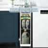 Slim Bathroom Storage Cabinet Free Standing Toilet Paper Holder with Slide Out Drawers and Casters