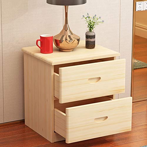 LUKEO Simple Bedside Table All Solid Wood Simple Bedroom Storage Cabinet, Bedside Storage Bedside Table
