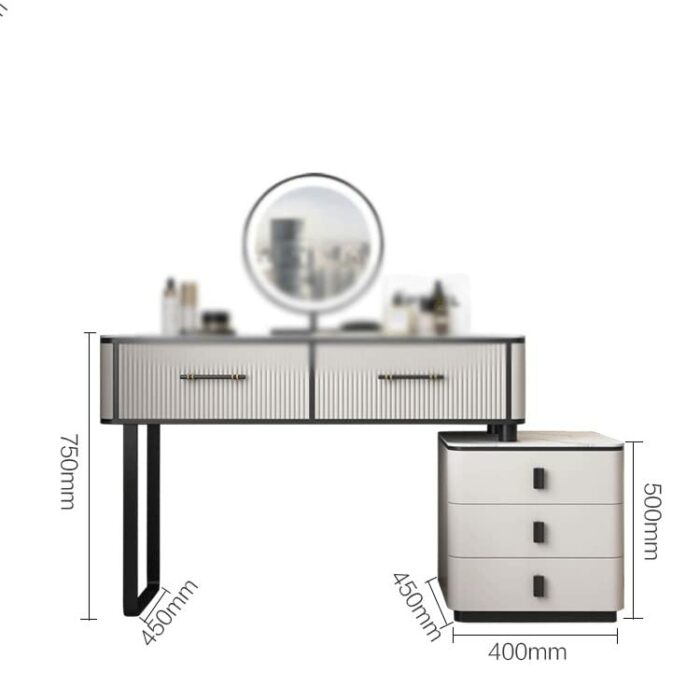WALNUT Dressing Table Makeup Table Small Bedroom Dressing Cabinet Makeup Stool