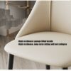 dining chair Kitchen Dining Room Furniture Chairs Dining Chairs Water Proof PU Leather Dining Chair With Metal Legs And Backrest Kitchen Living R