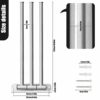 BOBLIUE Swivel Towel Rail,Towel Rack Wall Mounted,3-Arm Folding Towel Holder-40cm/Stainless steel Towel Hanger/Towel Storage Rack/Towel Rails for