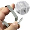 8pcs Outdoor Tablecloth Clips, Flexible Adjustable Stainless Steel Tablecloth Holders for Outside Tables, Table Cloth Clips for Restaurant Picnic