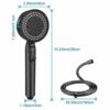 Shower Head and Hose, 5 Mode Water Saving Shower Heads Set, Powerful Handheld Showerhead with Water Stop Botton