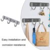 Coat Hook Wall Mounted Coat Hooks Rack with 3 Round Hooks Heavy Duty Clothes Hat Holder for Wall