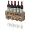 JACKCUBE Design Cork Storage Wall Mounted Wine Rack, Wood storage for wine cork, Bottle shelves for Display Party Living room, Kitchen Organizer