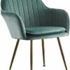 Kitchen Dining Room Furniture Chairs Dining Chairs Velvet Armchairs With Legs And Metal Back For Living Room Bedroom Kitchen Furniture (Color : P
