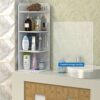 DINGZZ Waterproof Toilet Bathroom Cabinet Floor Tripod Washstand Storage Free Punching Storage Washbasin Corner