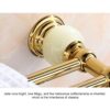 HIGOH Towel Racks,Bathroom Towel Rack Wall Mounted Towel Holder,European-Style Towel Rack,Jade Bath Towel Holder,Bathroom Rack,Double-Layer Solid