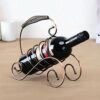 ZYZMH Creative Spring Handle Wine Rack Portable Wine Display Shelf Holder Durable Wine Storage Rack Organizer Bar Decorations