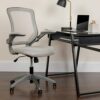 Flash Furniture Office Chair, Metal, Gray, 60.96 x 64.14 x 107.32 cm
